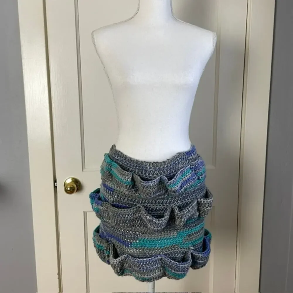 Handmade Crochet Egg Gathering Apron Farmhouse Chicken Coop Apron Cottagecore